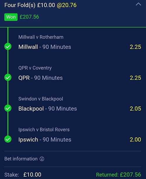 Winning football tips and predictions (Clever Bets bet 4)