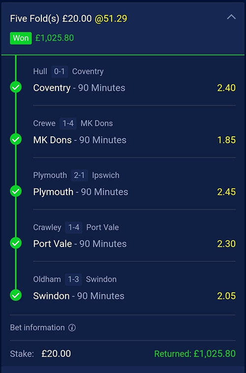 30th October Winning Betting Prediction Slip
